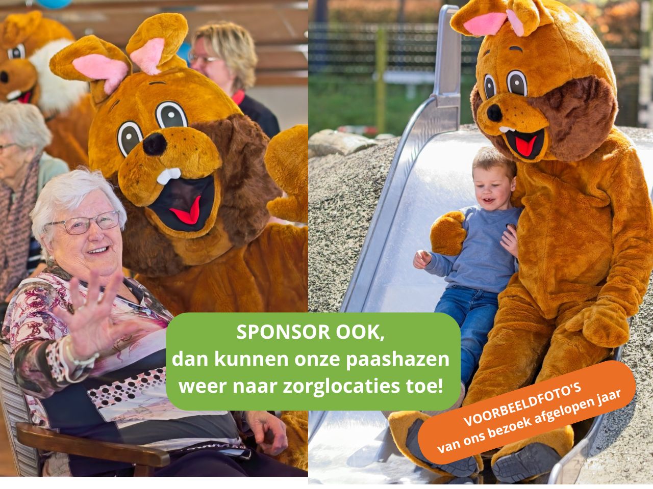 Dementie zorgcentra en medisch kinderdagverblijven ontvangen de Paashazen van Goodwill